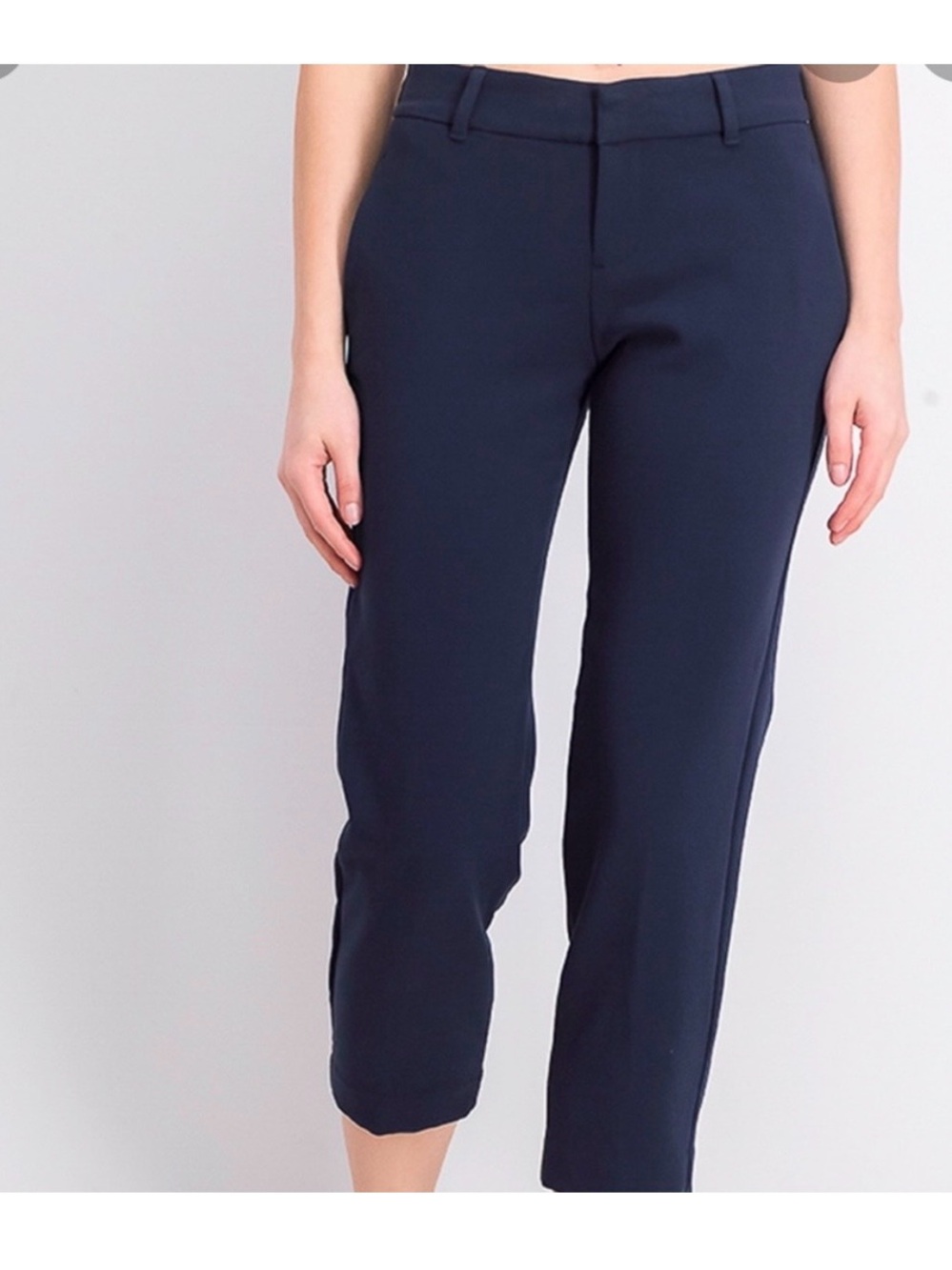 2 Old Navy Navy Cropped Straight-Leg Capris (Black & Blue)